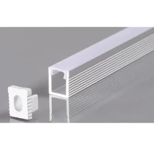 Profil Aluminiu pentru Bandă LED 2m Argintiu cu Capac Alb 12.4x9mm Optonica