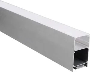 Profil Aluminiu pentru Bandă LED 2m Negru cu Capac Alb Optonica