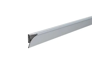Profil Aluminiu pentru Bandă LED 2m Argintiu cu Capac Alb Optonica