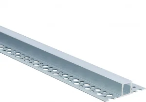 Profil Aluminiu pentru Bandă LED 2m Argintiu cu Capac Alb Optonica