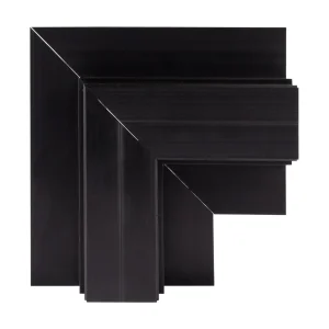 Conector unghiular pentru șină R20 negru Optonica