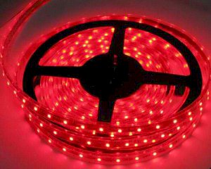 BANDA LED ROSU 4.8W/M, 12V DC, SMD2835, 60LED/m, IP65