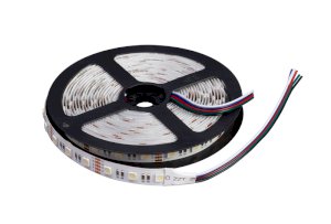 BANDA LED RGBW (ALB RECE), 14.4W/m, 12V DC, SMD5050, 60LED/m, IP20