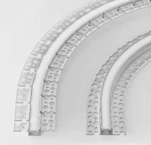 Profil Aluminiu Flexibil pentru Bandă LED 2m Alb cu Capac Alb Optonica