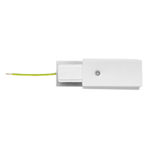 Conector cu capat pentru sina, 2 PINI, alb