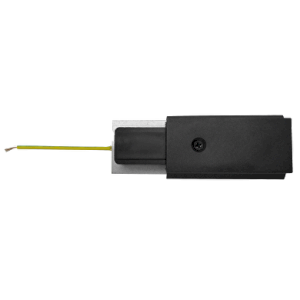 Conector cu capat pentru sina, 2 PINI, negru