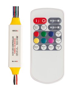 CONTROLLER PROFESIONAL RF BENZI LED RGBW, 6-24V DC, 3X2.5+4A, IP63