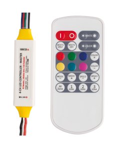 CONTROLLER PROFESIONAL RF MASTER PENTRU BENZI LED RGBW, 6-24V DC, 3X2.5+4A, IP63