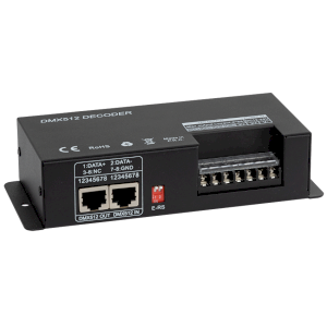 Controller DMX RF pentru iluminat LED RGB/RGBW, 32A, 12-24V DC, IP20