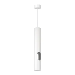 Lustră Suspendată Cilindru 60x400mm Soclu GU10/MR16 Alb