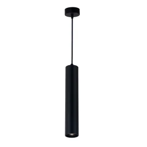 Lampă Suspendată Cilindrică 60x500mm Soclu GU10/MR16 Negru Aluminiu