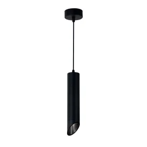 Lampă suspendată neagră GU10/MR16, corp aluminiu 60x300mm