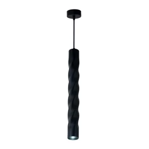 Suspensie LED GU10/MR16 Neagră 55x300mm Cablu 105cm Aluminiu