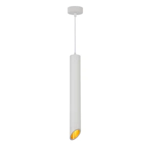 Lustră Suspendată GU10/MR16 Corp Alb Interior Auriu 60cm