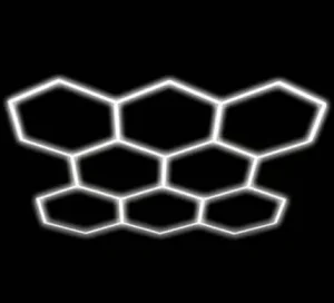 Set Panouri LED Hexagonale 280W 33600lm Lumină Rece 6000K 8 Piese Optonica