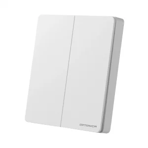 Set Comutator Kinetic Wireless 2 Canale cu Telecomandă Alb Optonica