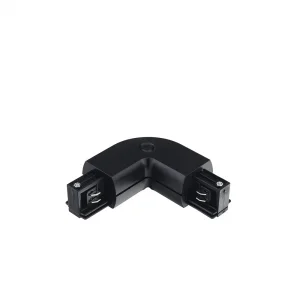 Conector L Negru pentru Șină 4 Fire Optonica OT1-B4