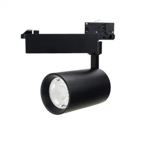 Spot LED pe șină 4 fire 35W 3850lm Lumină Caldă 3000K Corp Negru Optonica