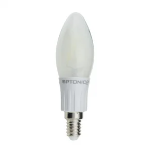 Bec LED Filament E14 2W 220V Lumină Rece 6000K Mat