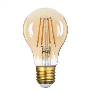 Bec LED E27 8W Filament A60 Lumină Caldă 2700K Dimabil Sticlă Aurie