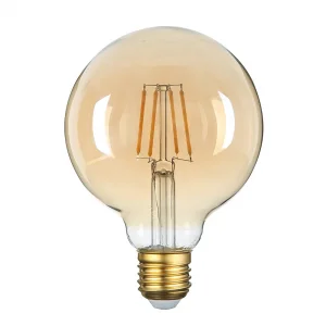 Bec LED E27 G95 4W Filament Sticlă Aurie 2800K Lumină Caldă Optonica