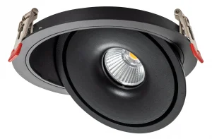 Spot LED Încastrat 10W Rotativ Negru 1000lm Bridgelux CRI90
