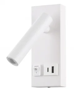 Aplică LED mobilier 2W 3000K lumină caldă cu întrerupător și USB Optonica