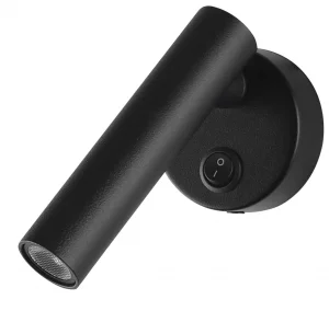 Aplică LED mobilier 2W 140lm cu întrerupător ON/OFF Negru 4200K Optonica