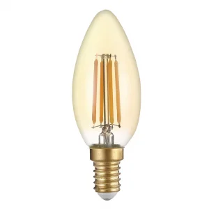 Bec LED E14 4W Filament Lumină Caldă 2800K Sticlă Aurie C35 Optonica