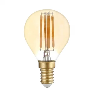 Bec LED E14 4W Filament G45 Lumină Caldă 2800K Sticlă Aurie Optonica