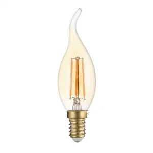Bec LED E14 4W Filament Lumină Caldă 2800K Sticlă Aurie T35 Optonica