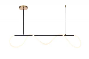 Plafonieră LED 36W 2880lm Lumină Caldă 3000K Negru 1000x900mm Optonica