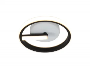Plafonieră LED 7W Optonica Neagră 3000K Lumină Caldă Ф200mm