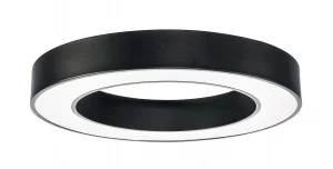 Plafoniera LED Rotunda 64W 4800lm Lumina Calda 3000K Corp Negru Optonica