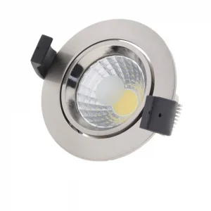Spot LED Rotativ COB 8W 560lm Lumină Neutră 4500K Inox Optonica