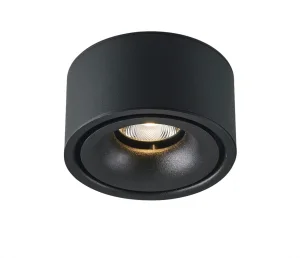 Spot LED Aplicat 10W Negru Lumină Caldă 3000K Bridgelux Optonica
