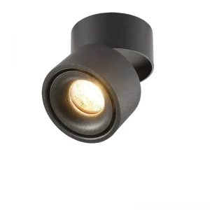 Spot LED Aplicat 12W Negru Lumină Neutră 4000K Orientabil Bridgelux