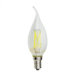 Bec LED Filament E14 4W Lumină Rece 6000K Formă Lumânare C35T