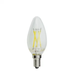 Bec LED Filament C35 E14 4W Dimabil Lumină Caldă Optonica
