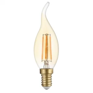 Bec LED Filament Tip Lumânare E14 4W Dimmabil Sticlă Aurie