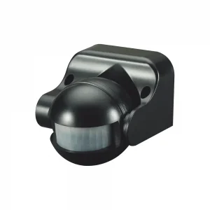 Senzor Mișcare LED PIR 180° IP44 300W Negru Exterior Optonica