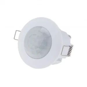 Senzor Mișcare PIR 360° Optonica 300W Alb Montaj Încastrat