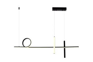 Lampă Suspendată LED 24W 1920lm Lumină Caldă 3000K Negru/Alb Optonica