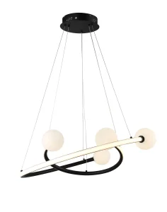 Lampă Suspendată LED 36W 2880lm Lumină Caldă 3000K Negru Nisip Optonica