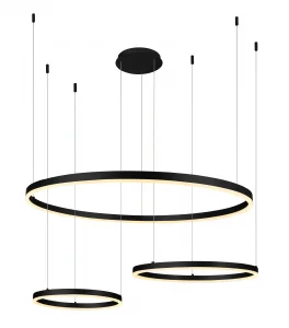 Plafonieră LED Suspendată 70W Lumină Caldă 3000K Sand Black Optonica