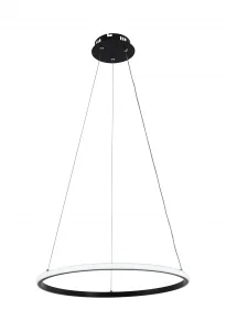 Lampă Suspendată LED 30W CCT Dimabilă cu Telecomandă Negru Optonica