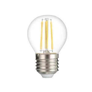 Bec LED E27 4W G45 Dimabil Lumină Caldă 2700K Sticlă Clară Optonica