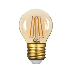 Bec LED E27 4W G45 Glob Sticlă Aurie Dimabil 2700K Optonica