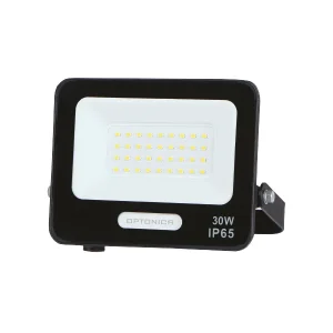 Proiector LED 30W Optonica IP65 Lumină Rece 6000K Negru