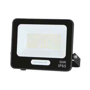 Proiector LED 50W Optonica Lumină Caldă 3000K IP65 Negru